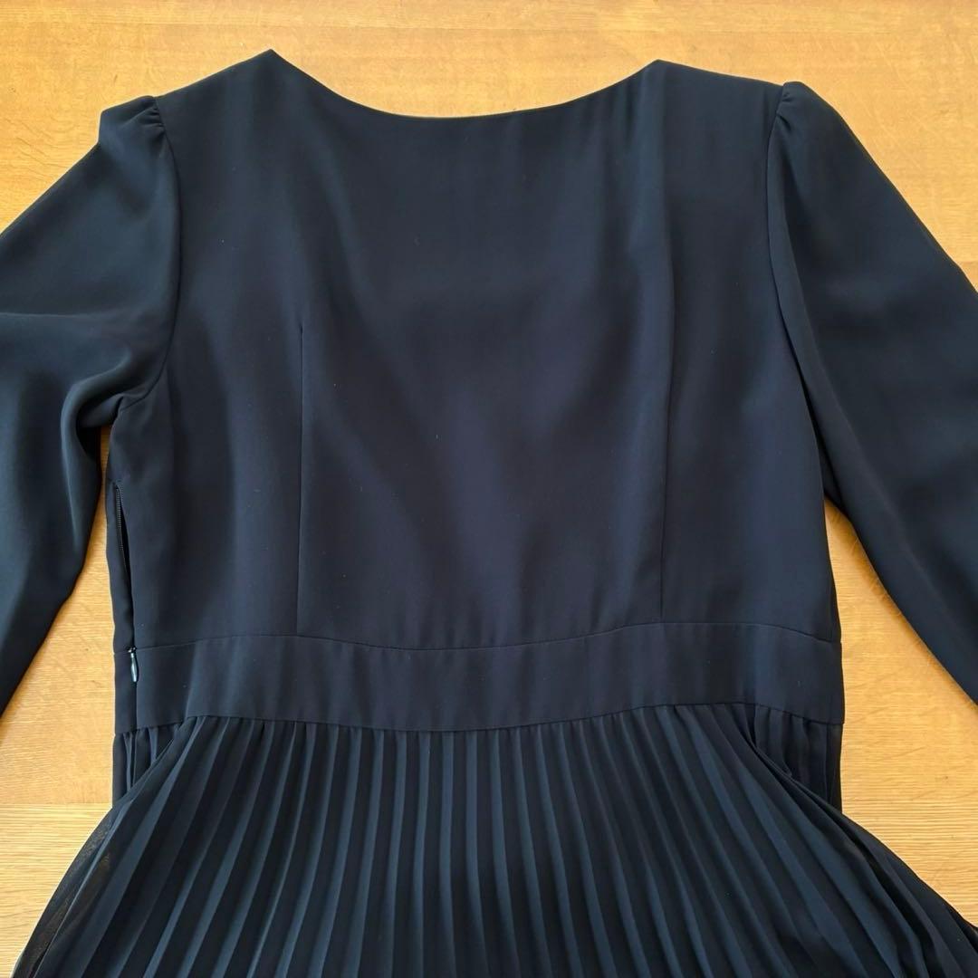 Reflect新品✨ブラックシフォンプリーツセレモニーワンピース卒業式入学式