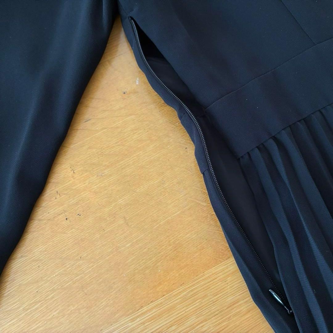 Reflect新品✨ブラックシフォンプリーツセレモニーワンピース卒業式入学式
