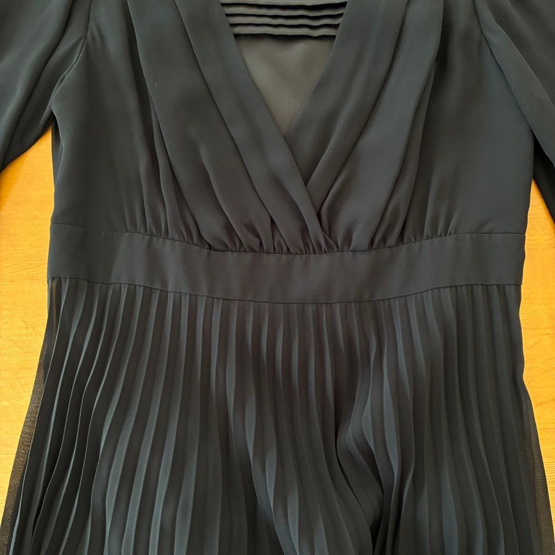 Reflect新品✨ブラックシフォンプリーツセレモニーワンピース卒業式入学式