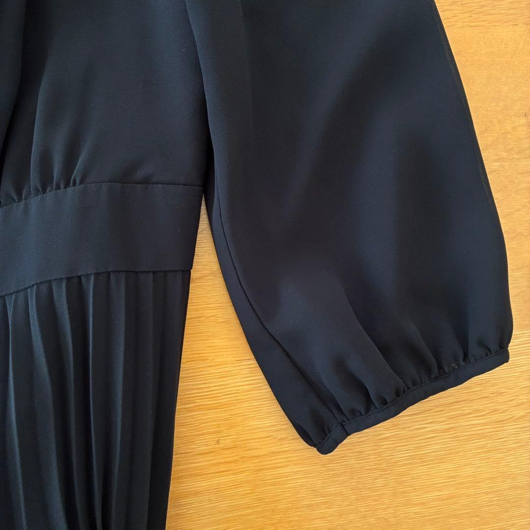Reflect新品✨ブラックシフォンプリーツセレモニーワンピース卒業式入学式