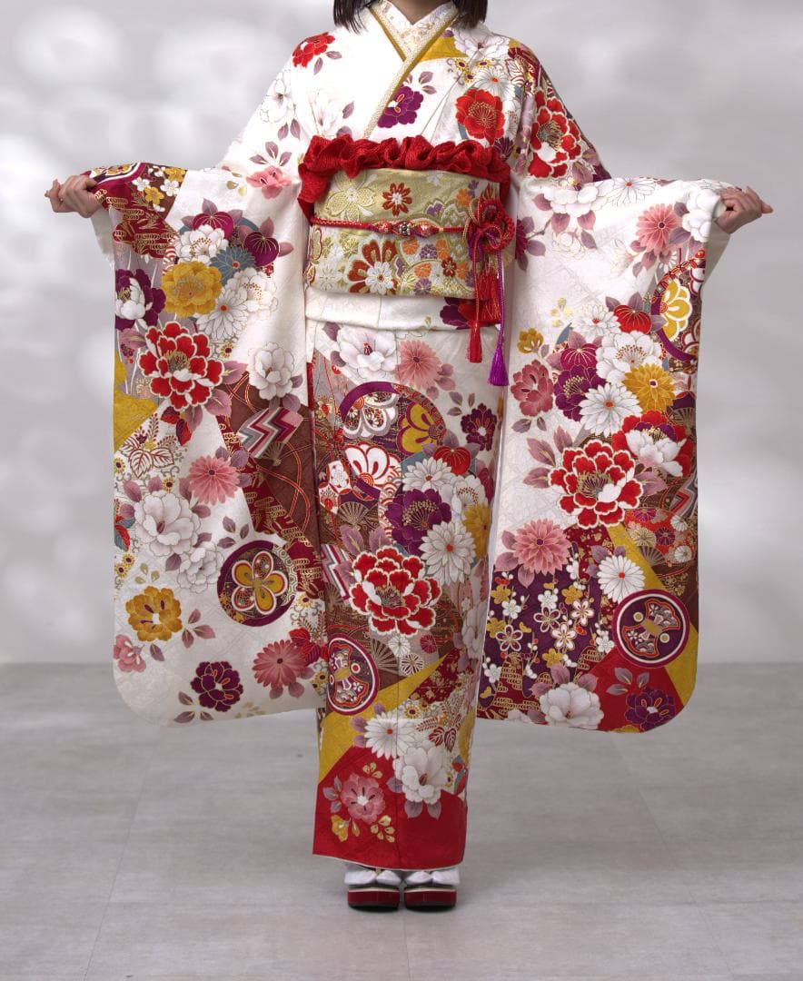≪美品≫正絹　振袖9点フルセット【962】【150cm~160cmの方用】