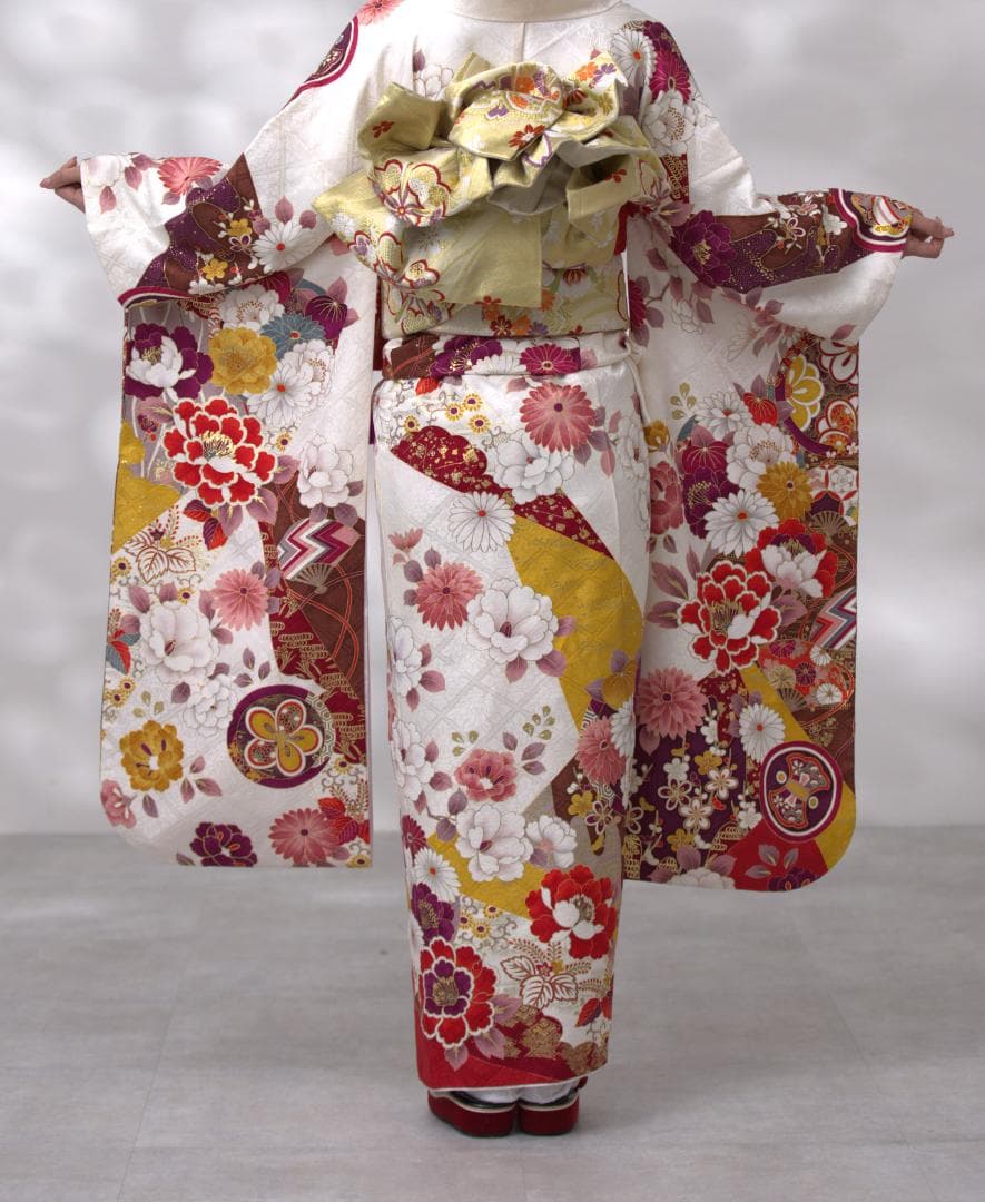 ≪美品≫正絹　振袖9点フルセット【962】【150cm~160cmの方用】
