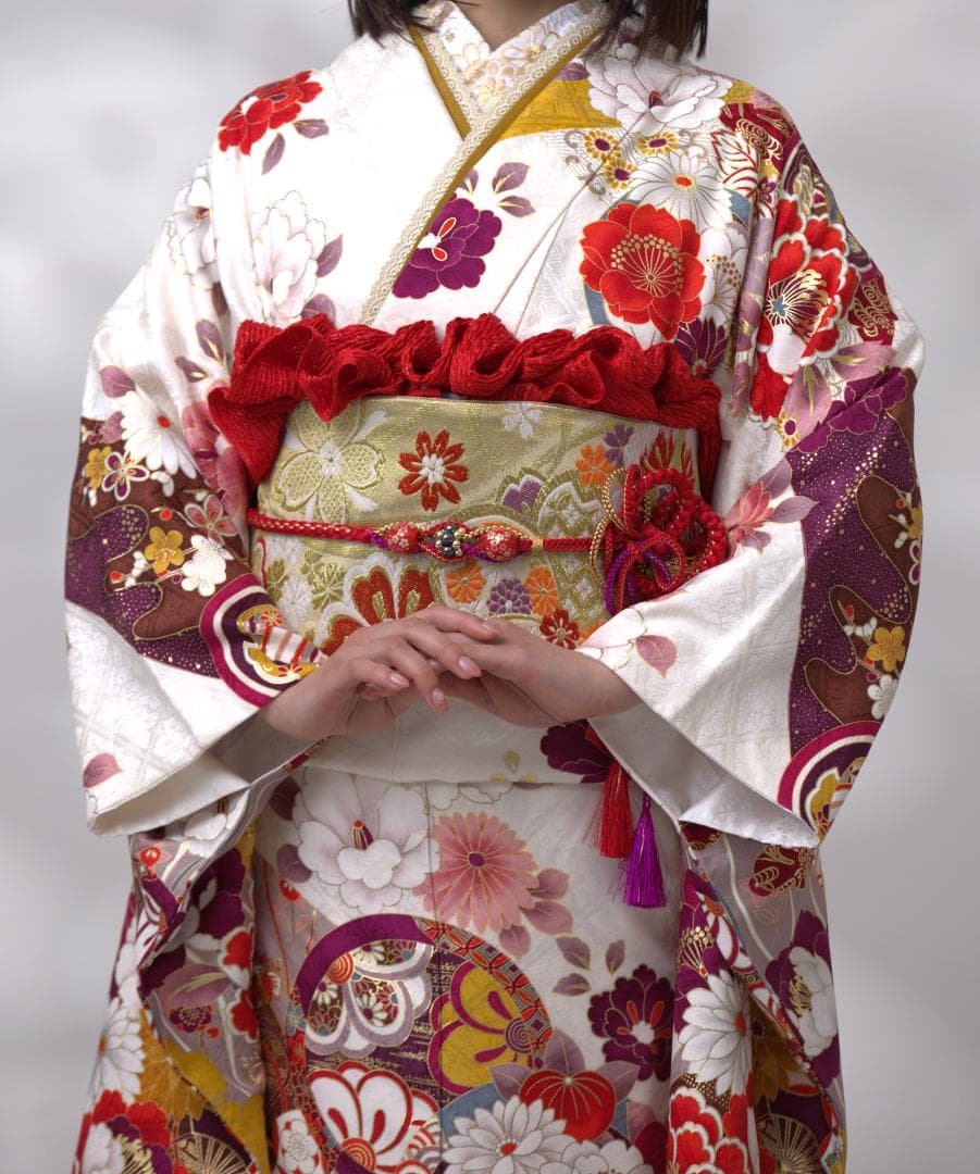 ≪美品≫正絹　振袖9点フルセット【962】【150cm~160cmの方用】