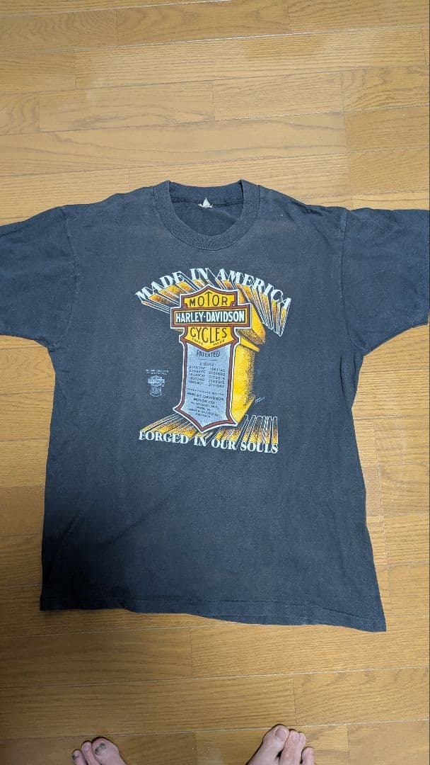 ハーレー Tシャツ 黒フェード USA製 XL ヴィンテージ