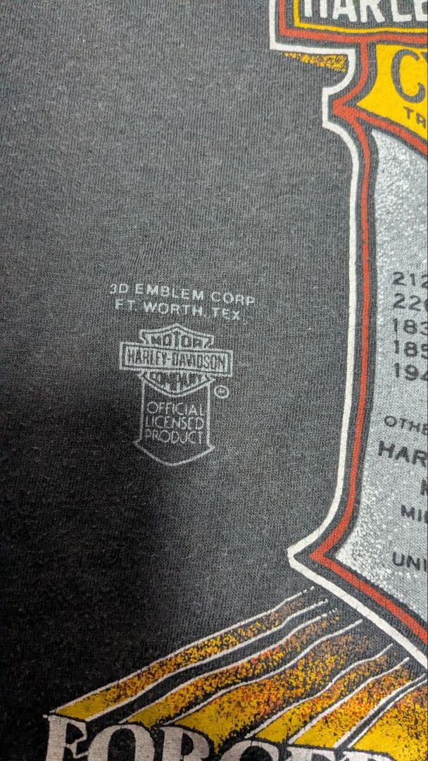 ハーレー Tシャツ 黒フェード USA製 XL ヴィンテージ