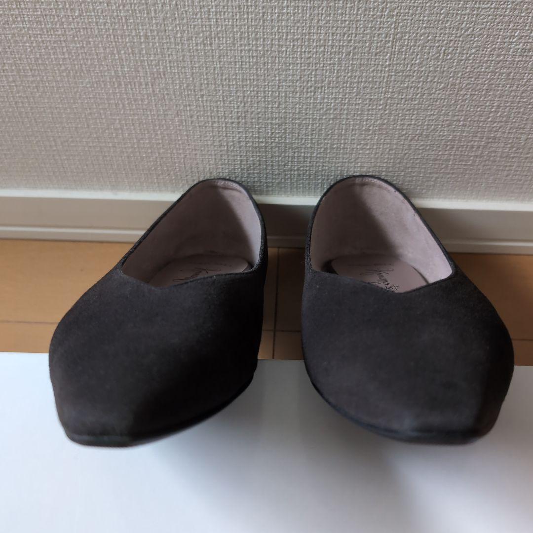 銀座かねまつ　AQUA BELL ダークブラウン ポインテッドトゥシューズ