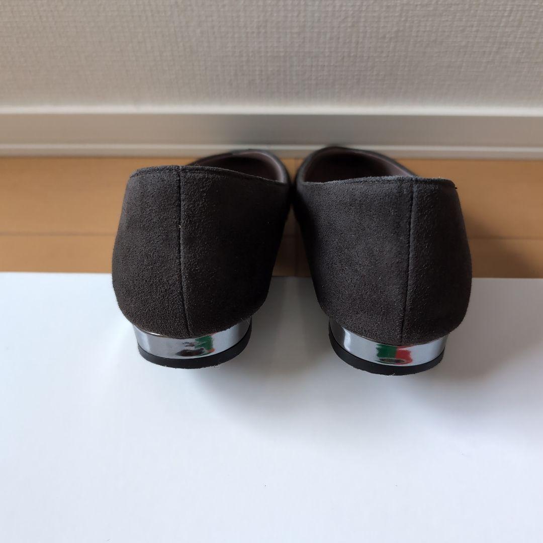 銀座かねまつ　AQUA BELL ダークブラウン ポインテッドトゥシューズ