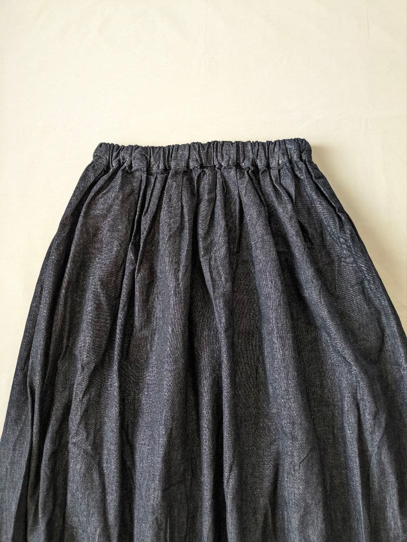 TIGRE BROCANTE デニムギャザースカート インディゴ