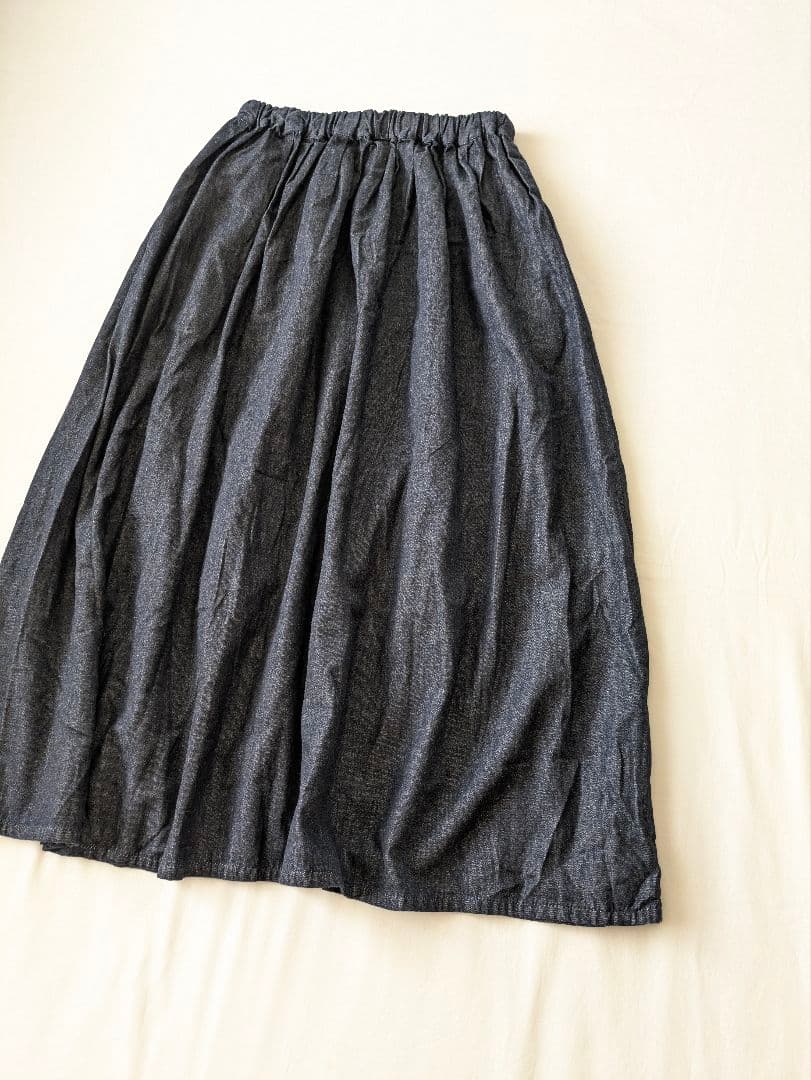 TIGRE BROCANTE デニムギャザースカート インディゴ