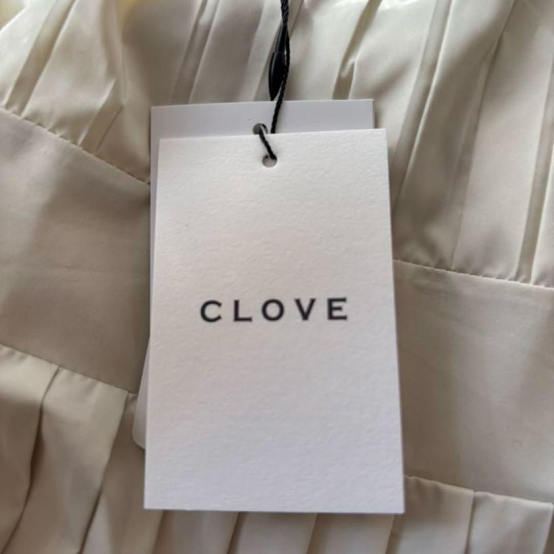 新品未使用　CLOVE　デザインプリーツスカート　ベージュ