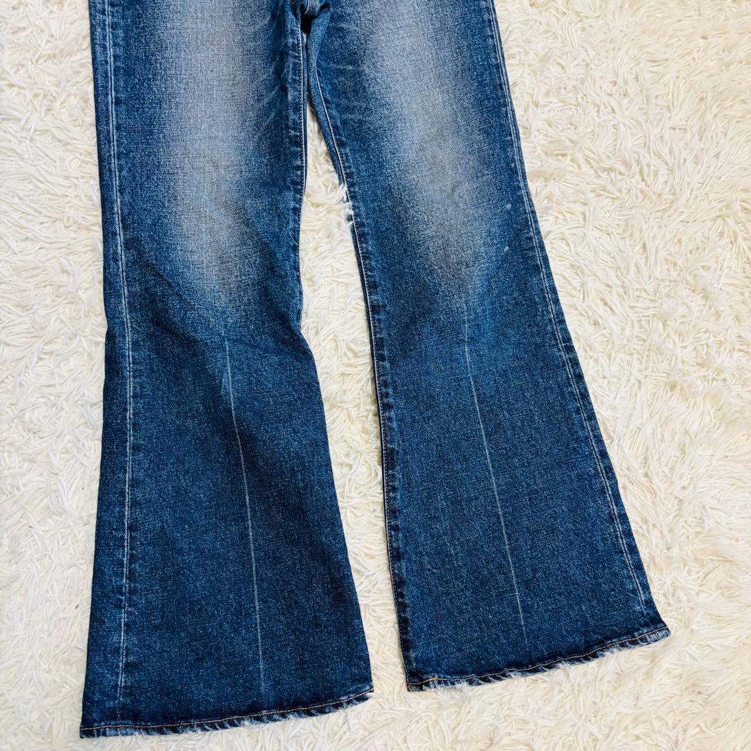 MOUSSY MVS D/BLU FLARE ブーツカットデニム 25