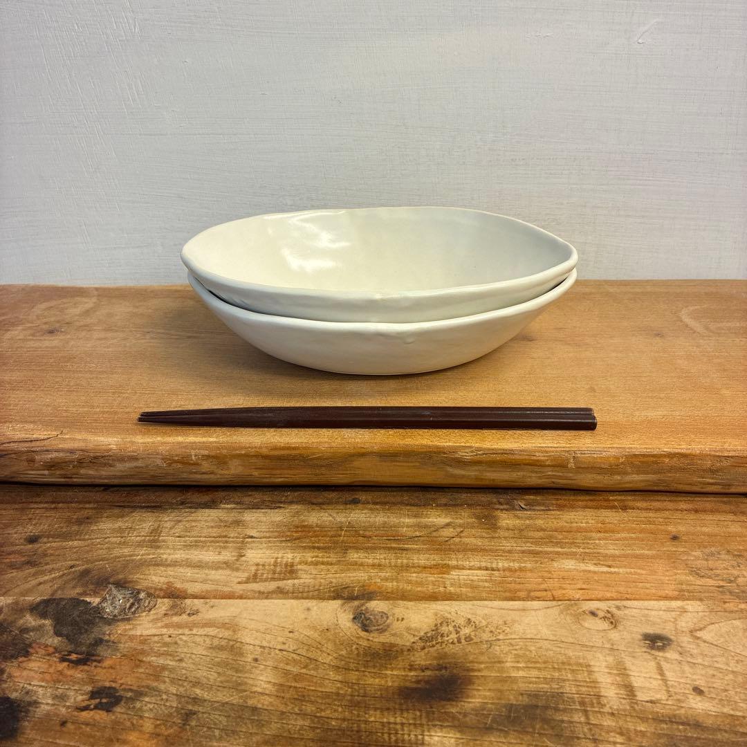 Szk新品　陶器　陶芸作家　カレー皿2個　53