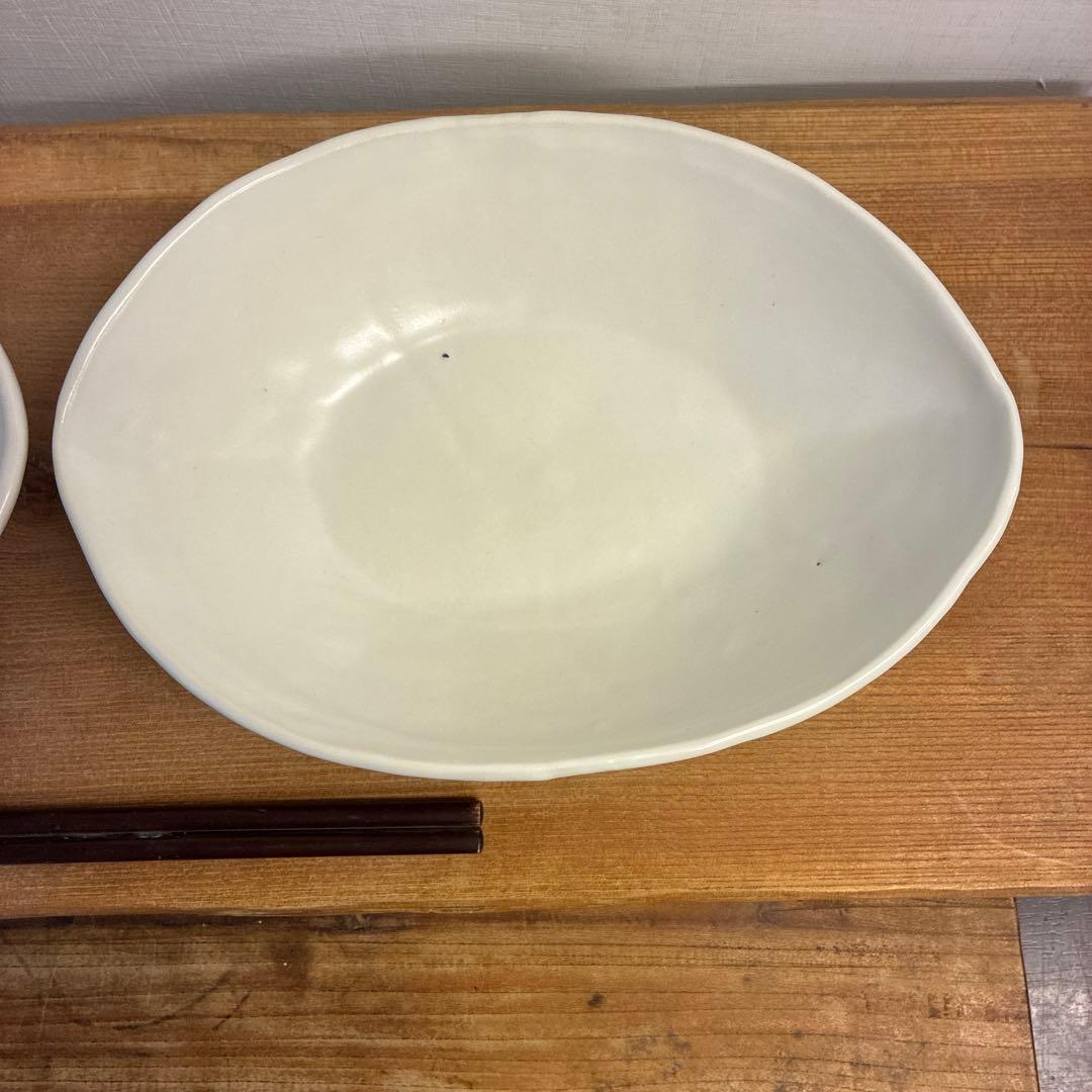 Szk新品　陶器　陶芸作家　カレー皿2個　53