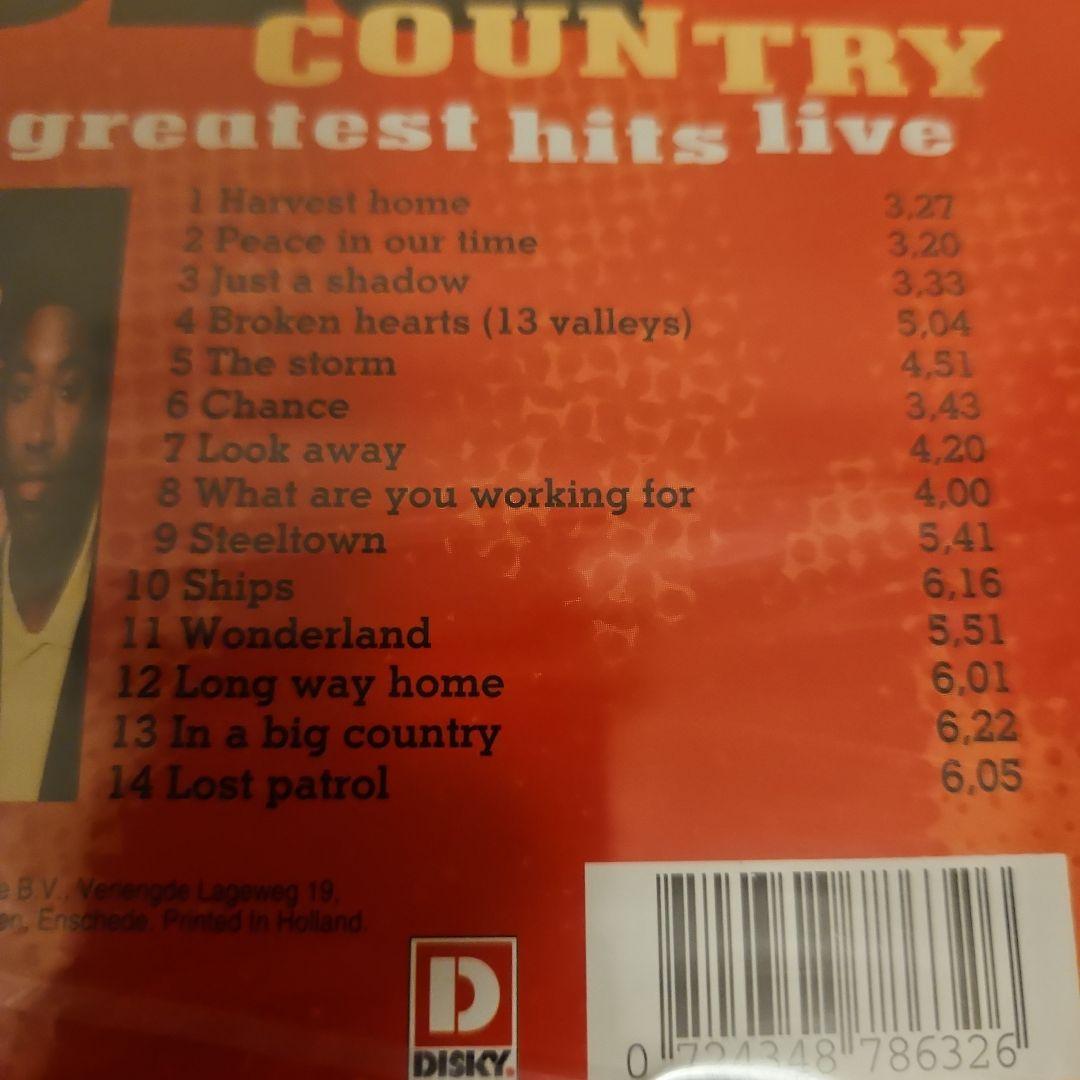 洋楽 BIG COUNTRY the greatest hits live
