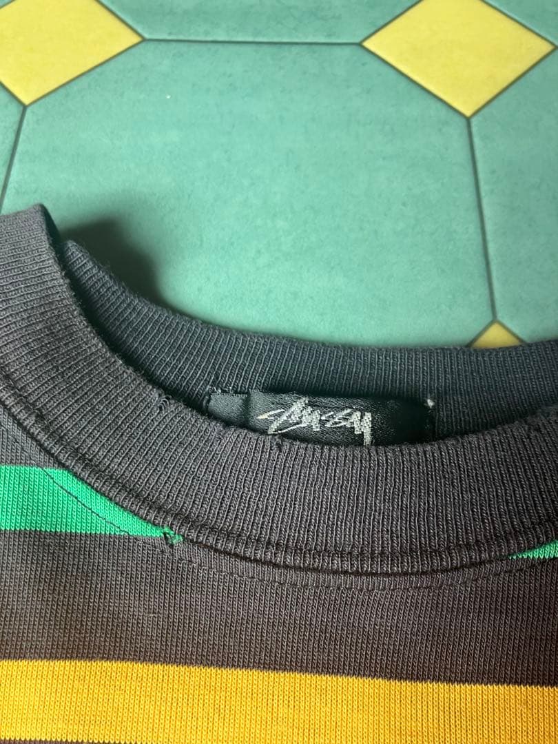 stussy STUSSY ヴィンテージ 黒タグ　ラスタ　Tシャツ　L レゲエ