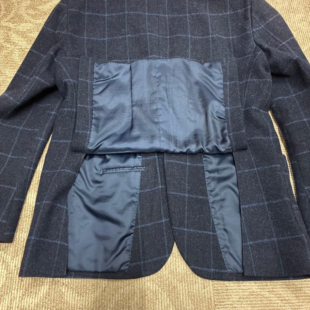 UNITED ARROWS 起毛ウール ウィンドウペン テーラードジャケット