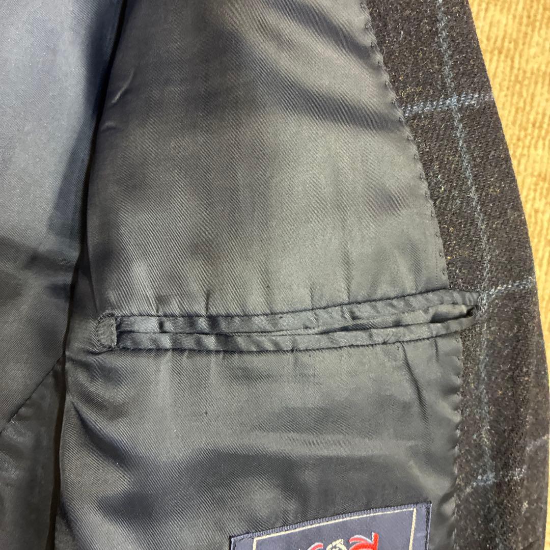 UNITED ARROWS 起毛ウール ウィンドウペン テーラードジャケット