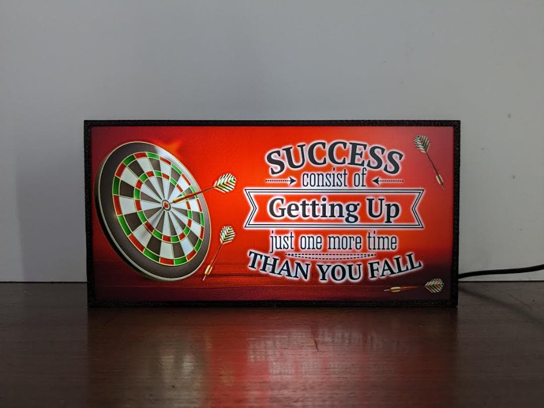 ダーツ ゲーム DARTS getting up 看板 置物 雑貨 ライトBOX