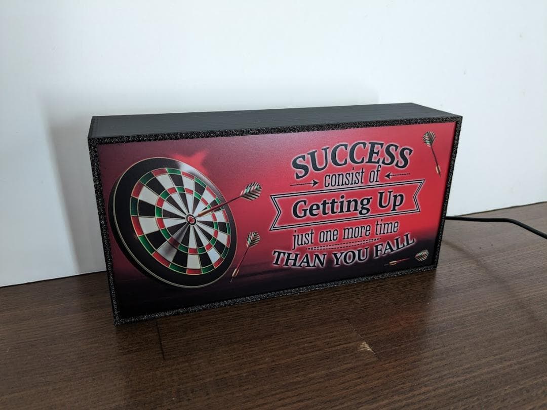 ダーツ ゲーム DARTS getting up 看板 置物 雑貨 ライトBOX