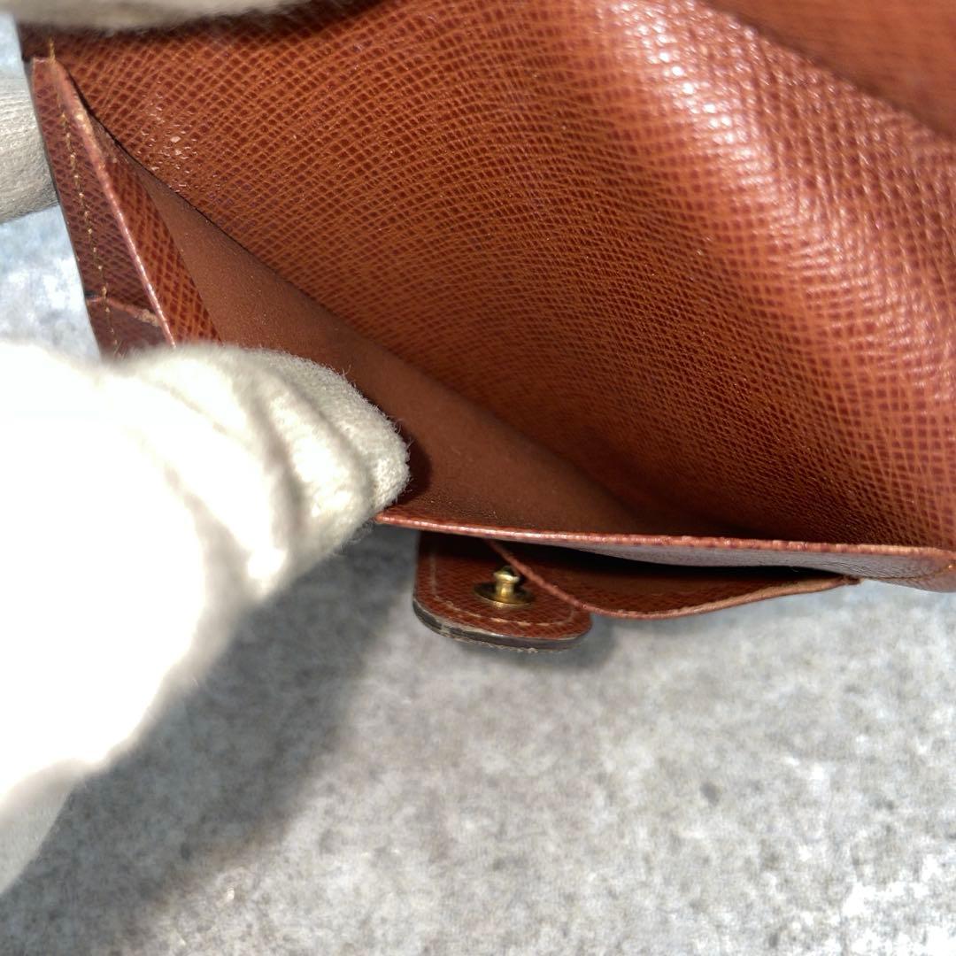 【美品】ルイヴィトン 折り財布 モノグラム ブラウン レザー