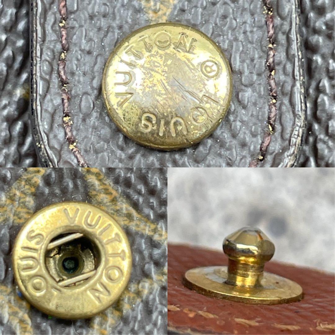 【美品】ルイヴィトン 折り財布 モノグラム ブラウン レザー