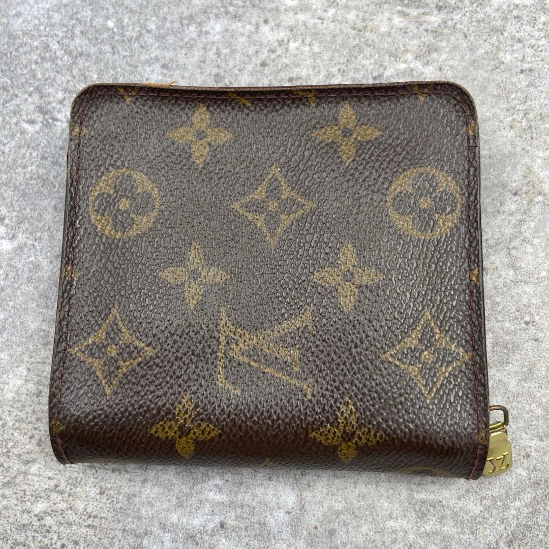 【美品】ルイヴィトン 折り財布 モノグラム ブラウン レザー