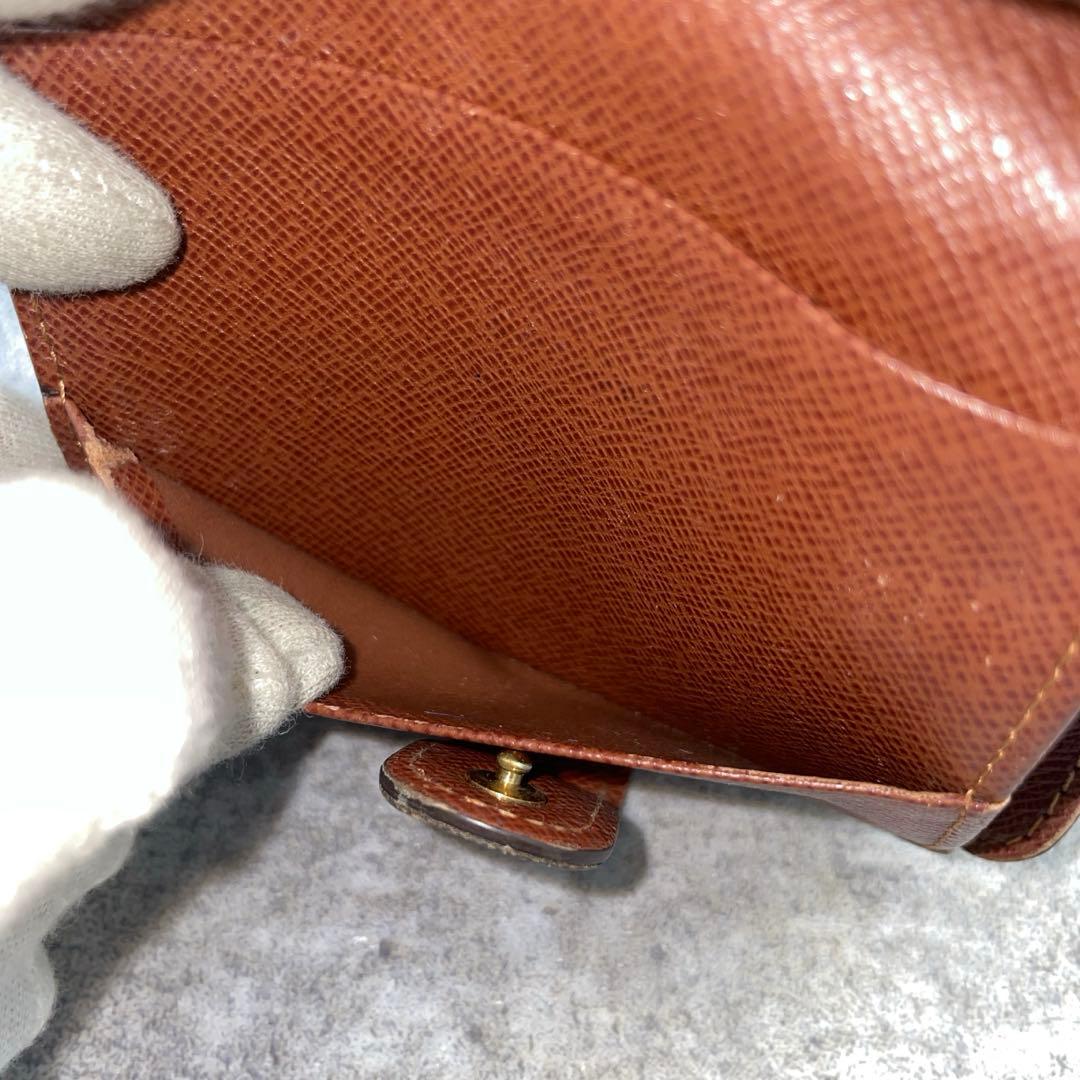 【美品】ルイヴィトン 折り財布 モノグラム ブラウン レザー