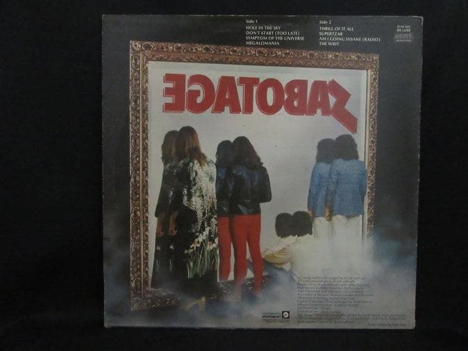 Black Sabbath★Sabotage UK Nems オリジナル