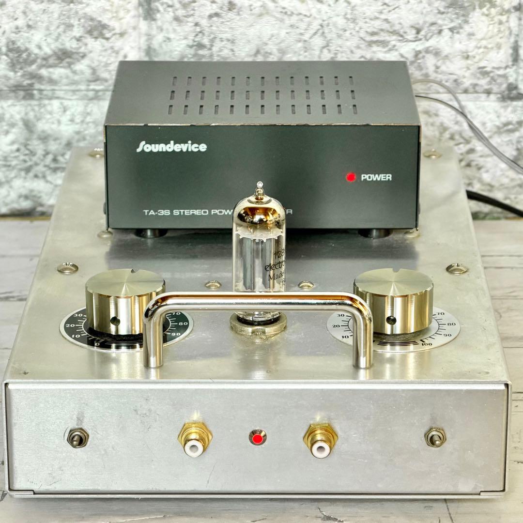 自作真空管アンプ + Sound Device TA-3S パワーアンプ