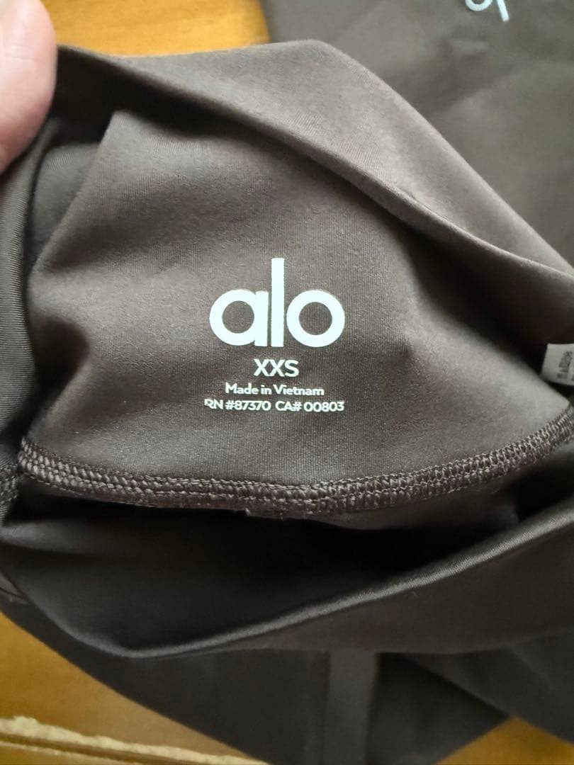 alo ダークブラウン ハイウエストレギンスxxs