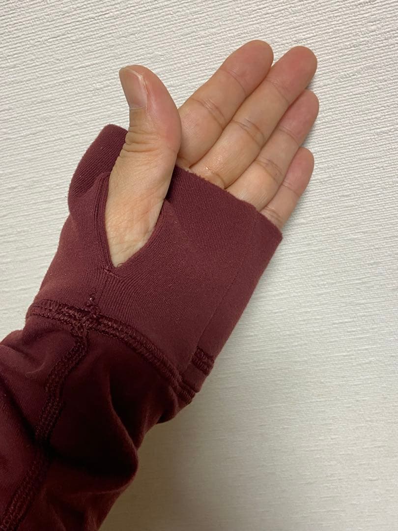 フルジップ ヨガウェア サイズ8 バーガンディ