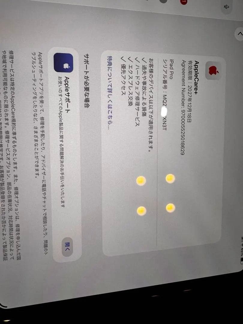 M5 iPad Pro 11インチ セルラー 1TB 標準ガラス
