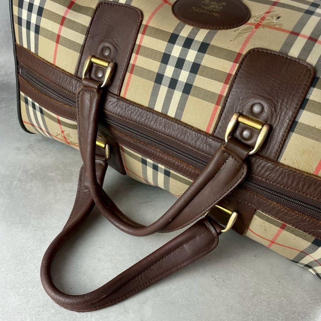 Burberrys バーバリー　ボストンバッグ　ノバチェック　シャドーホース