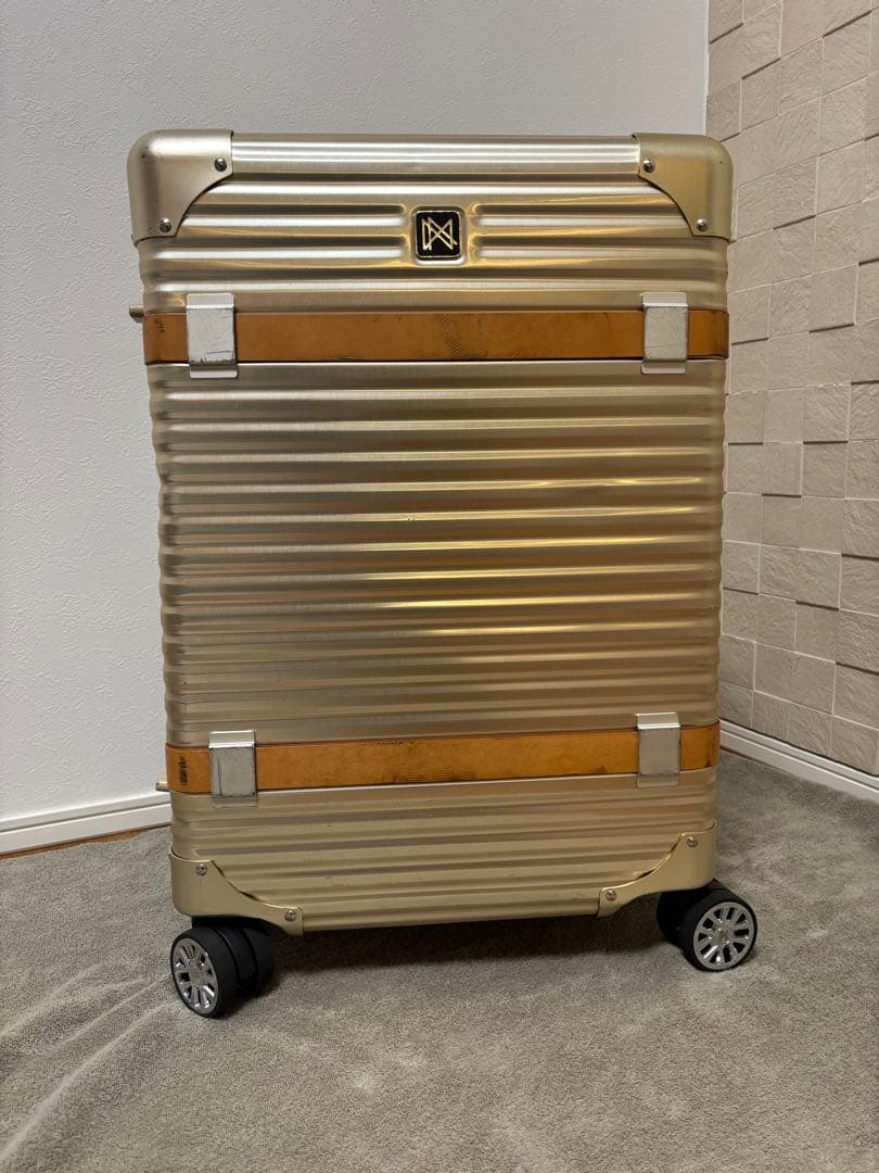 の*び様 LANZZO VIKING アルミスーツケース 47L ゴールド 24