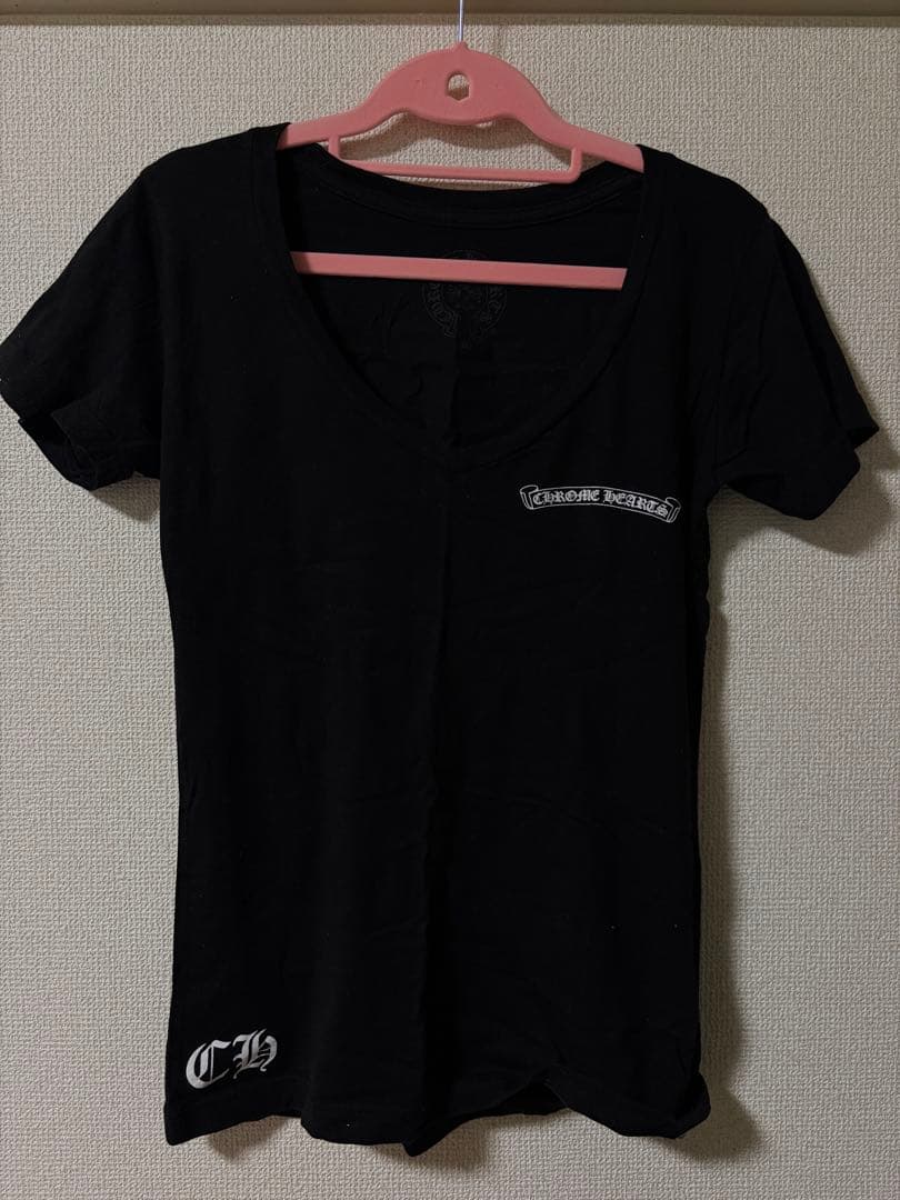 【お値下げしました】CHROME HEARTS 黒 Tシャツ Vネック