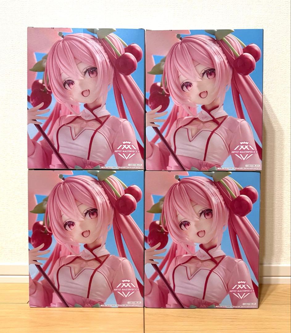 桜ミク AMP+ フィギュア 桜ドレスver. 4体セット　初音ミク　フィギュア