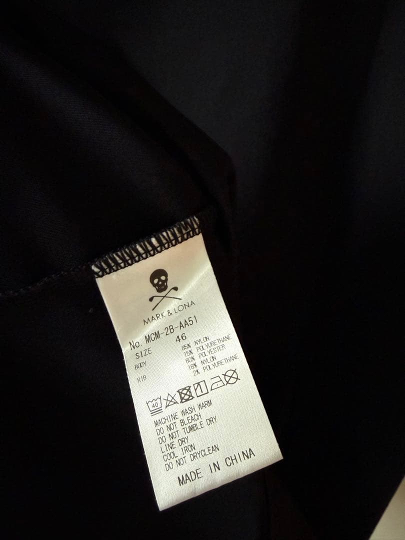 美品 ★ MARK&LONA モックネック シャツ ブラック 正規品