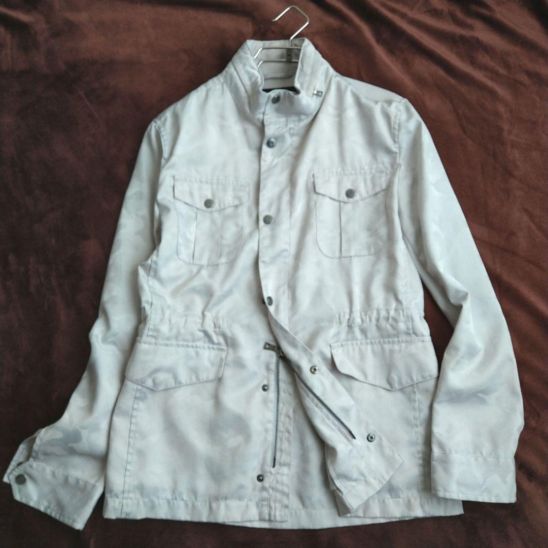 【美品】エポカウォモ ライトグレー ミリタリー ジャケット L