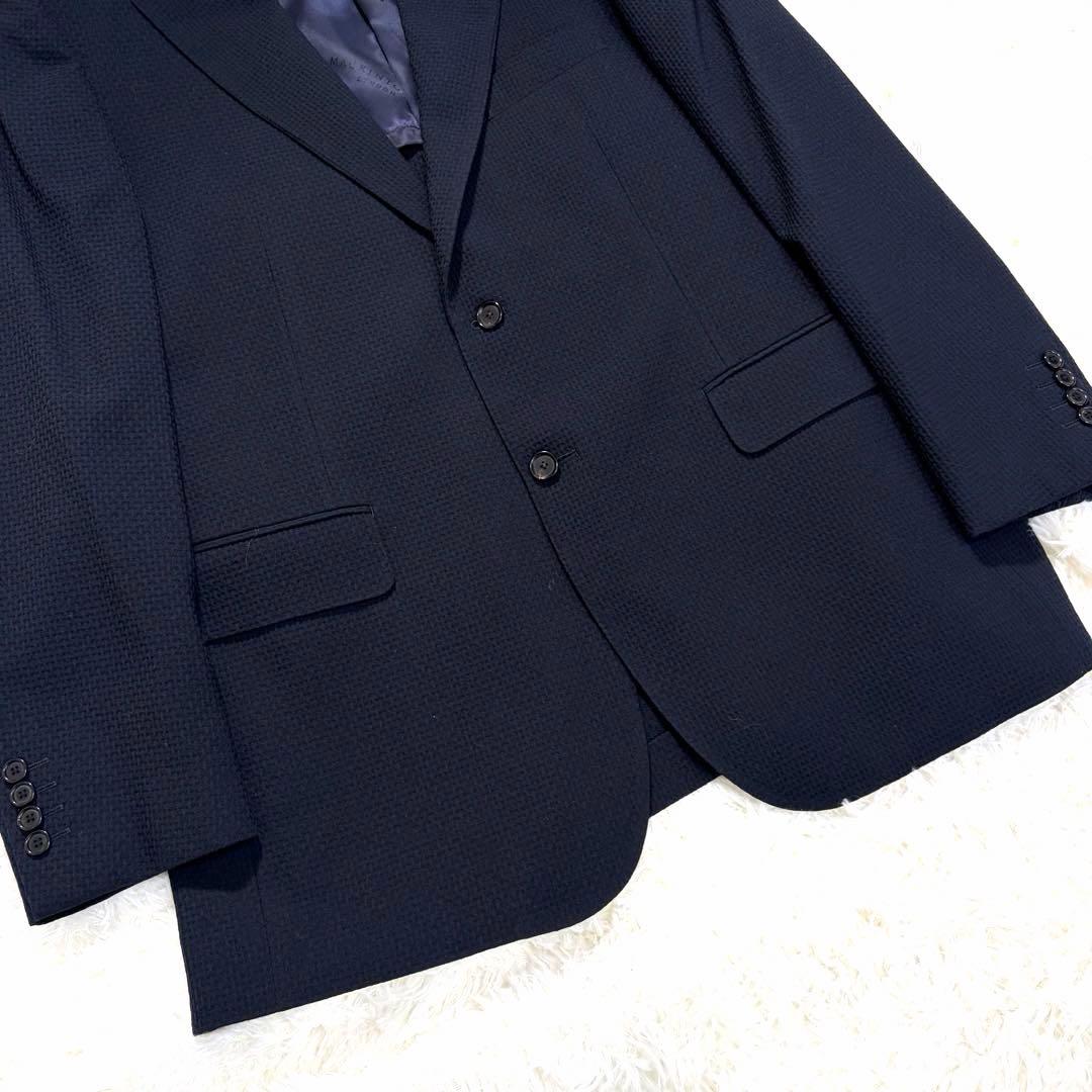 【美品】MACKINTOSH LONDON ジャケット 凸凹生地 ネイビーBB6