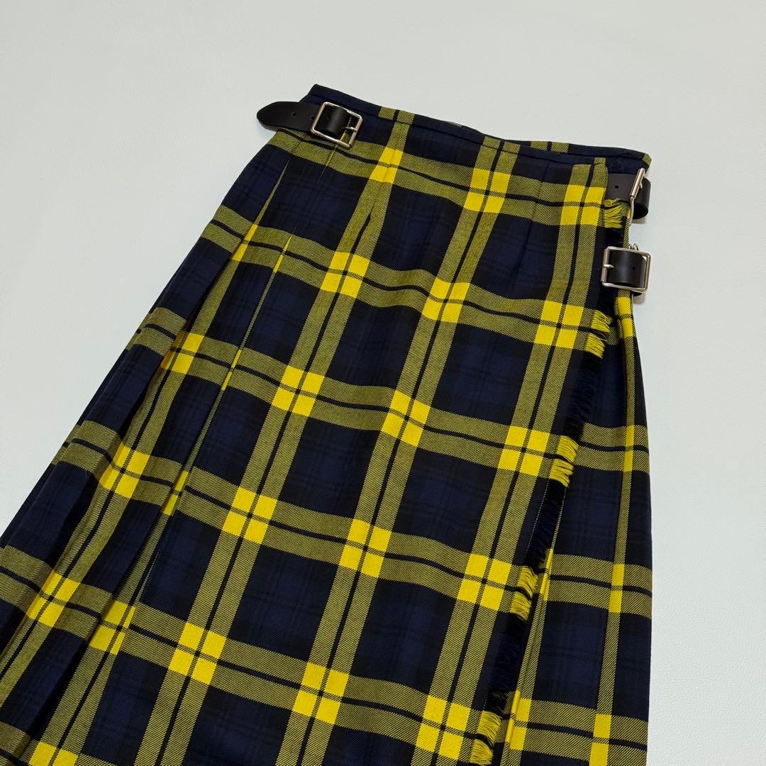美品✨ オニールオブダブリン ラップスカート　太ベルト　プリーツピン付き