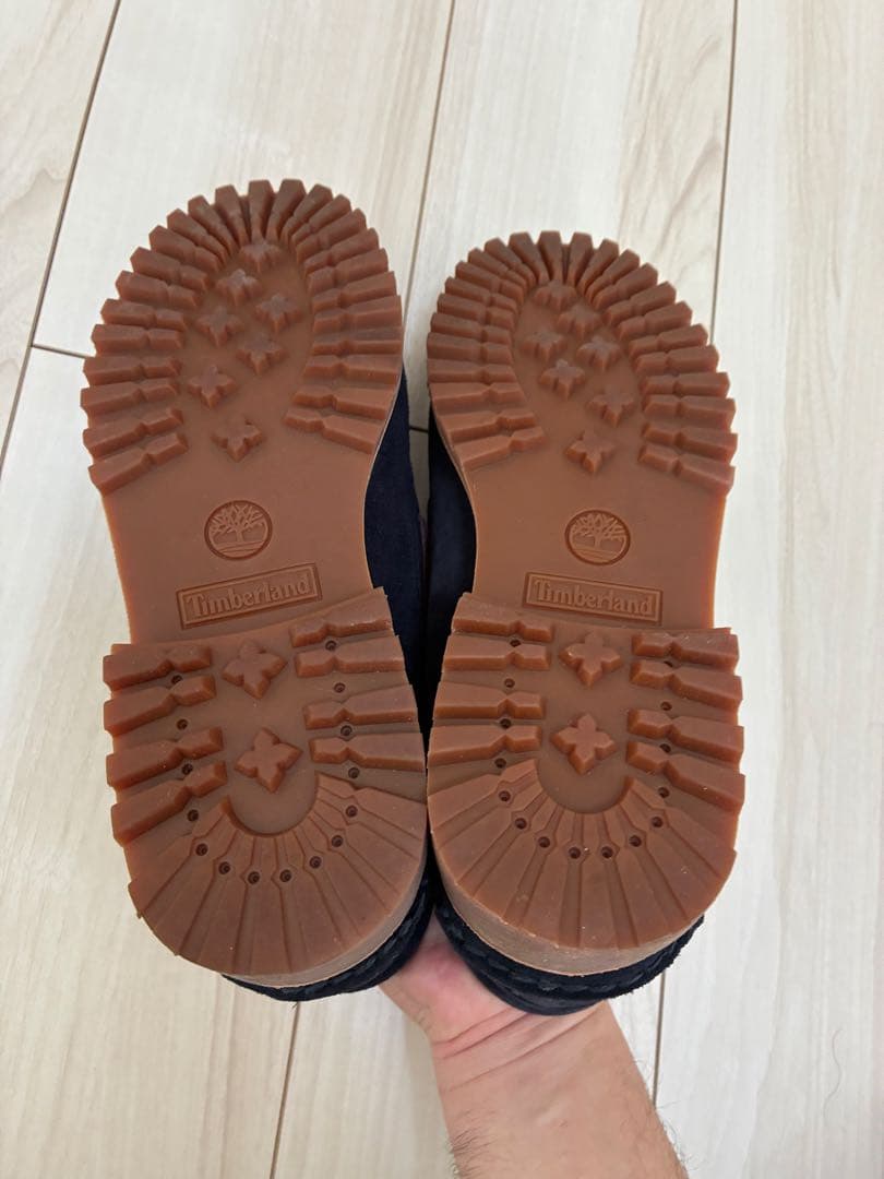 3eye ダークブルー スウェード ティンバーランド モカシン スエード