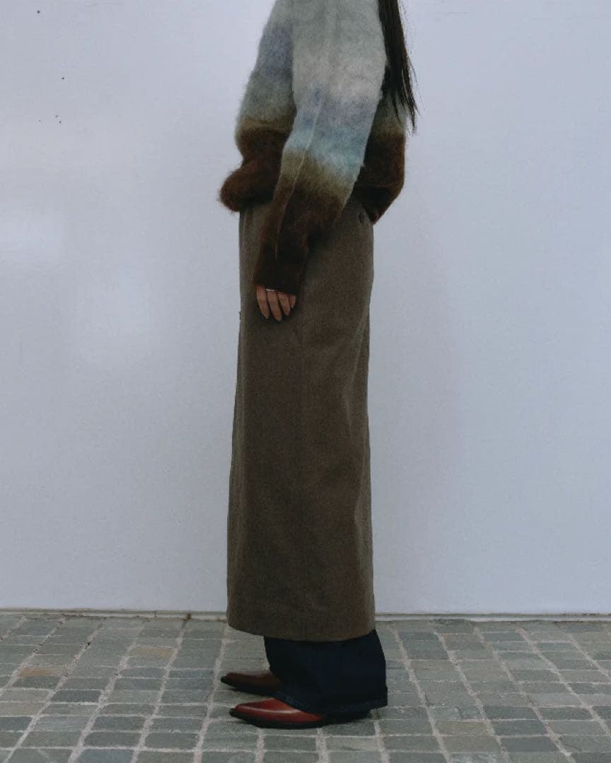 定価完売jself Layered Skirt Pants brown 2
