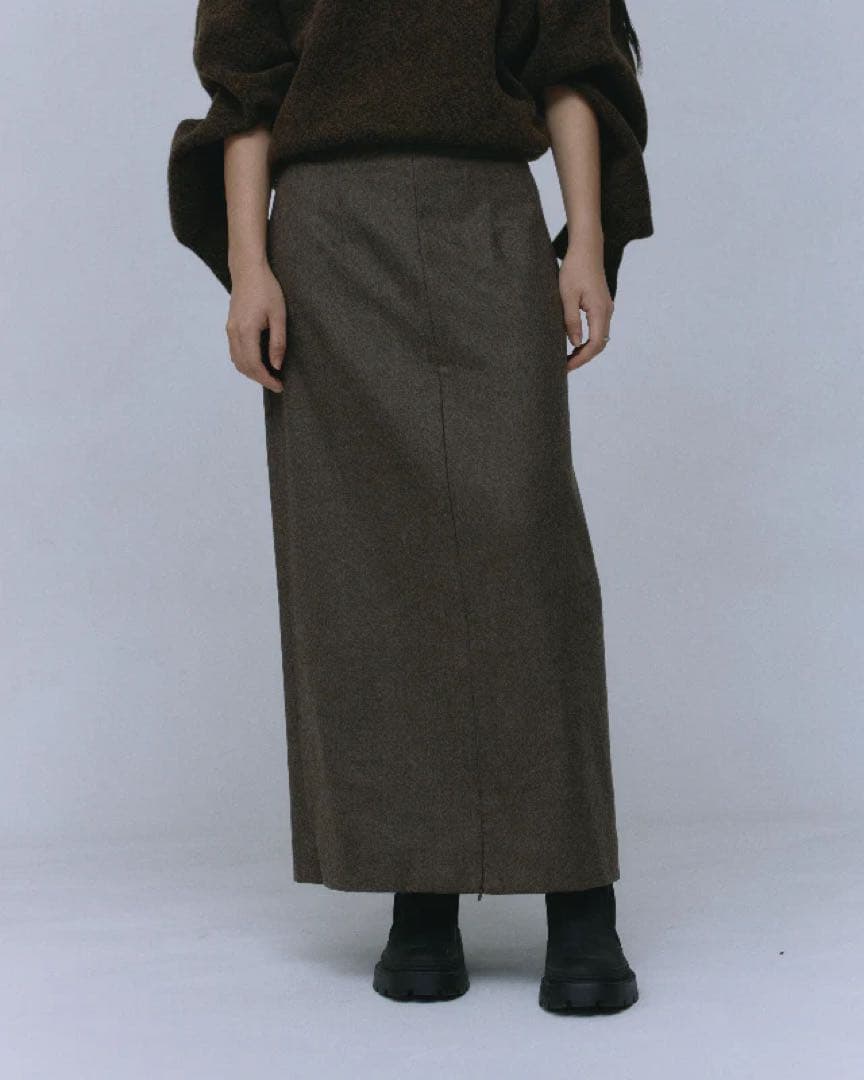 定価完売jself Layered Skirt Pants brown 2