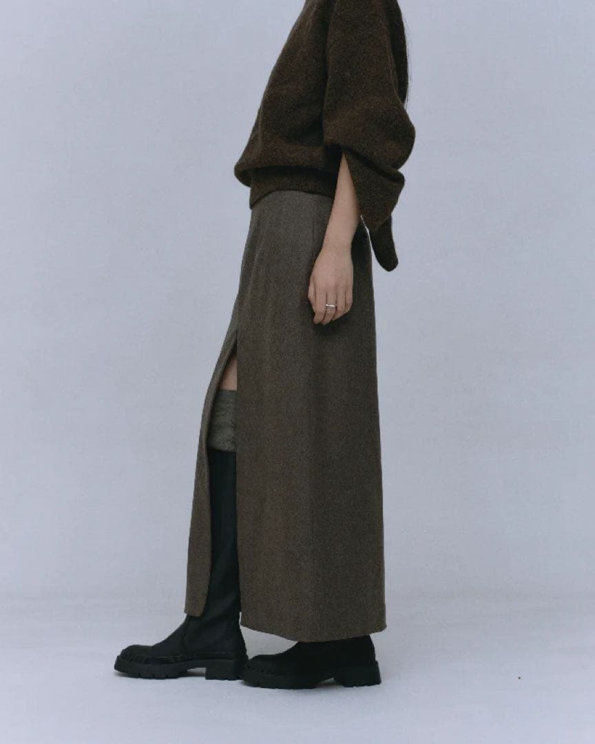 定価完売jself Layered Skirt Pants brown 2