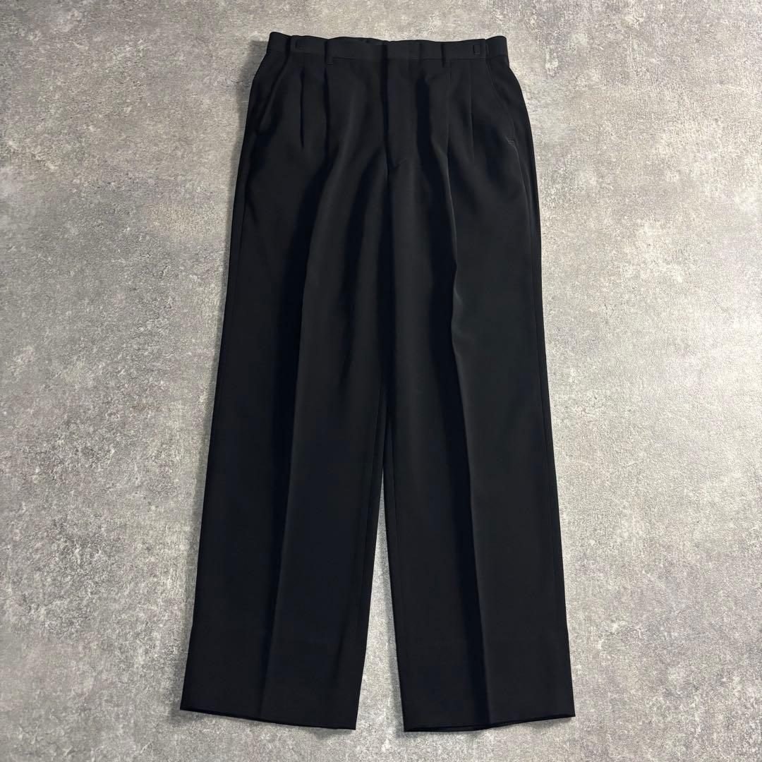 【vintage】セットアップ ダブルスーツ ブラック 極上ウール