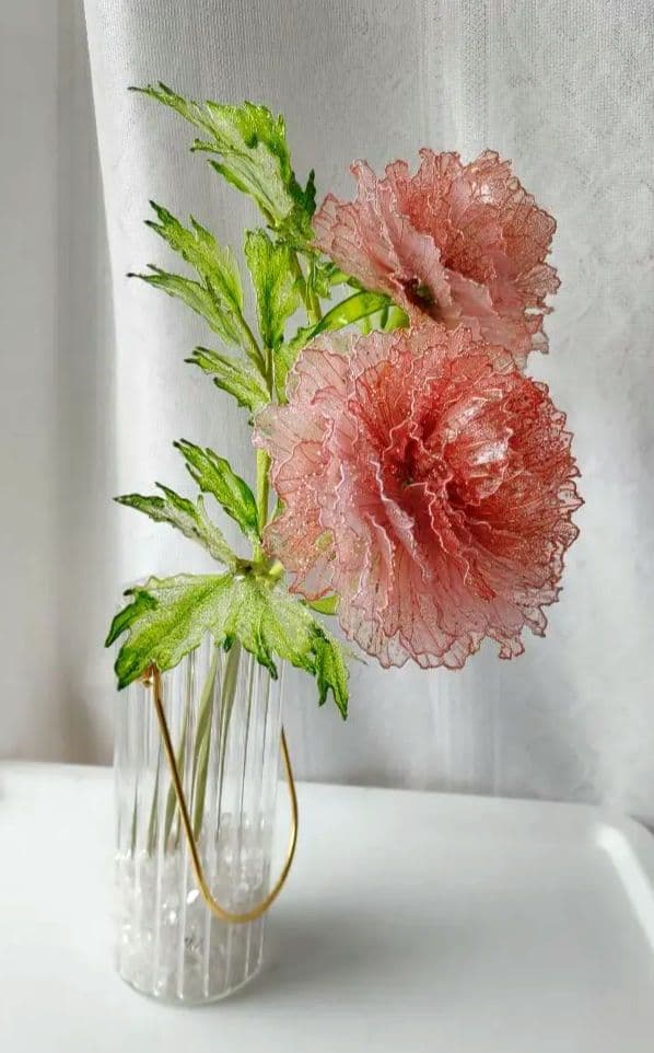 芍薬　　　　アメリカンフラワー　（ディップフラワー）