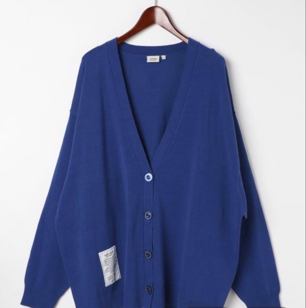 ニコアンド［be with M］Misayoバックロゴカーディガン青ブルーL新品