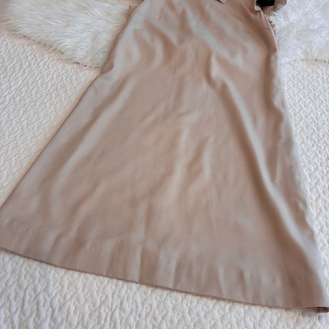美品♡フォクシー　袖フリル襟つきワンピース ベージュ　38