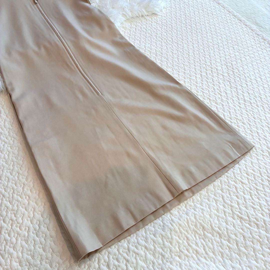 美品♡フォクシー　袖フリル襟つきワンピース ベージュ　38