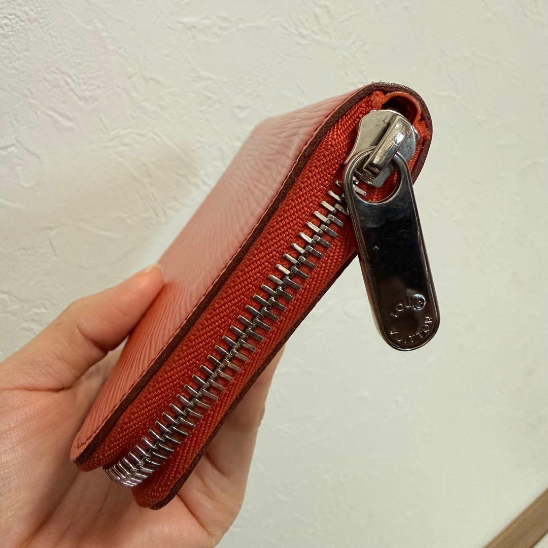 希少　ルイ　ヴィトン　エピレザー 二つ折り財布 オレンジ